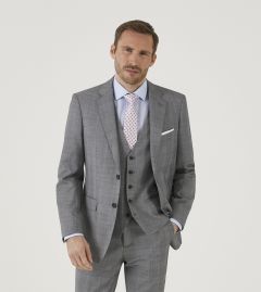 Buxton Suit Tailored Jacket Light Grey Check