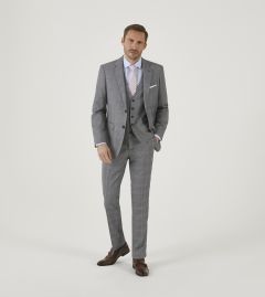 Buxton Tailored Suit Light Grey Check