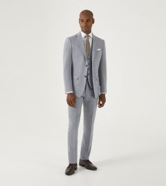 Jodrell Slim Suit Silver Marl