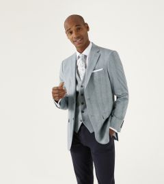 Montalvo Tailored Jacket / Waistcoat Outfit Light Green Check