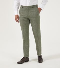 Jude Suit Tailored Trousers Sage Green Tweed Herringbone