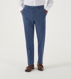 Barlow Suit Tapered Trouser Blue Puppytooth
