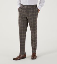Ackley Suit Tapered Trouser Brown / Fawn Check