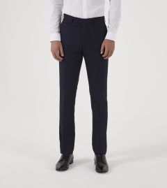 Newman Suit Slim Trouser Navy Blue Check