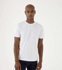 Joe Crew Neck Cotton T-Shirt Tailored White