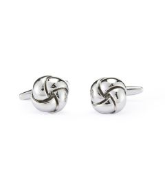 Silver Knot Design Cufflinks