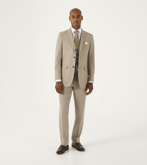Tuscany Linen Blend Formal Suit Stone