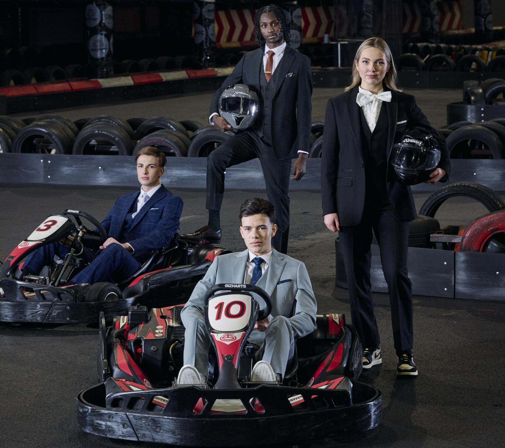 It’s lights out and away we go on pit stop for prom suits!