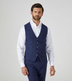 Patterned top back waistcoat