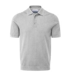 Billy Knitted Casual Polo Shirt Silver