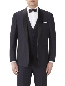 Newman Dinner Suit Jacket Navy Check