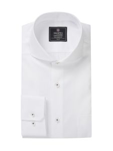 Luxury Formal Shirt Tailored White Twill