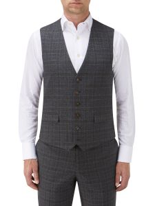 Stelling Suit Waistcoat Charcoal Check