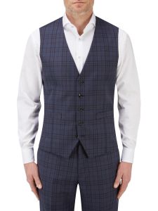Grenier Suit Waistcoat Blue Check