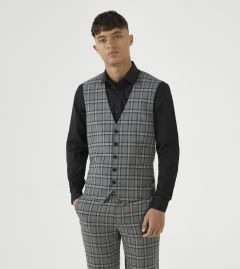 Angus Suit Waistcoat Grey Check