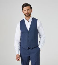 Dalton Suit Waistcoat Blue Textured