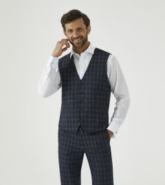 Reid Suit Waistcoat Navy / Grey Check