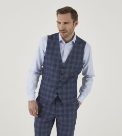 Marland Suit Waistcoat Blue Check