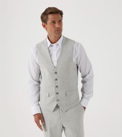Adwell Suit Waistcoat Ecru Check