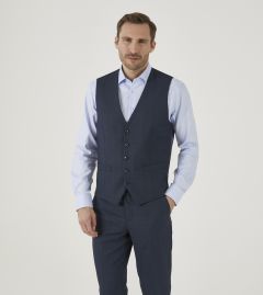 Mason Suit Waistcoat Navy Check