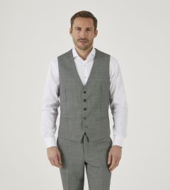 Watson Suit Waistcoat Silver Birdseye