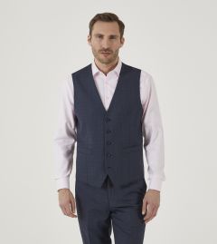 Beaufort Suit Waistcoat Navy Check