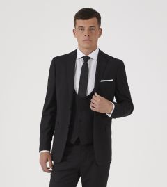 Milan Slim Suit Jacket Black