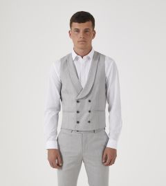 Sultano DB Suit Waistcoat Silver