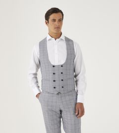 Anello Suit DB Waistcoat Grey Check
