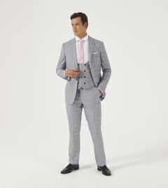 Anello Slim Suit Grey Check