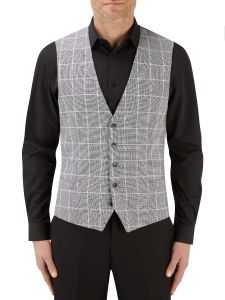 Follet Waistcoat Grey Check