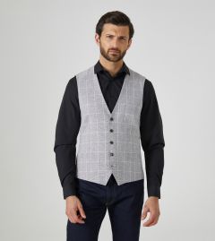 Follet Waistcoat Biscuit Check