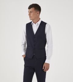 Newman Suit Waistcoat Navy Check