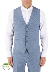 Pepe Suit Waistcoat Blue Check