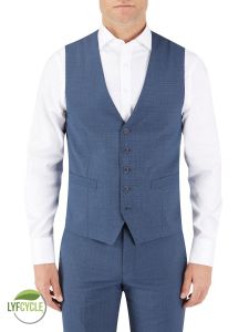 Morelli Suit Waistcoat Blue Check