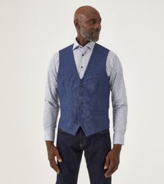 Ruthin Waistcoat Blue Tweed