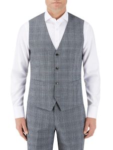 Bracali Suit Waistcoat Grey Check