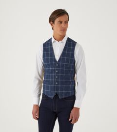 Jepson Waistcoat Blue Check