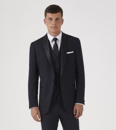 Newman Dinner Suit Tailored Jacket Black Check