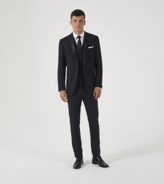 Newman Tailored Dinner Suit Black Check