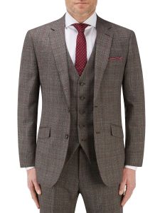 Havlin Suit Jacket Grey / Red Overcheck