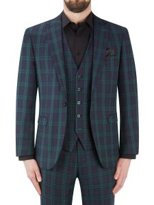 Ramsay Suit Jacket Charcoal / Green Check