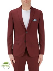 Sultano Suit Slim Jacket Brick Red