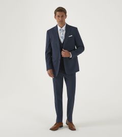 Truman Tailored Suit Micro Dot Navy / Blue