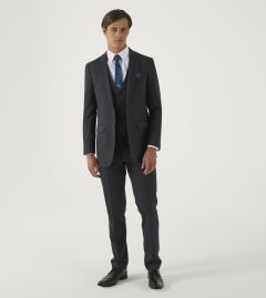 Truman Tailored Suit Micro Dot Charcoal / Black