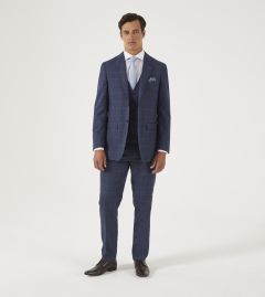 Anello Tailored Suit Blue Check