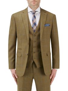 Bailey Suit Jacket Lovat with Blue Check
