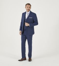 Tuscany Tailored Linen Blend Suit Navy
