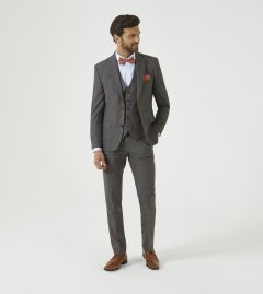 Marsh Slim Suit Grey Check