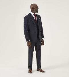Aiken Tailored Suit Navy / Red Check